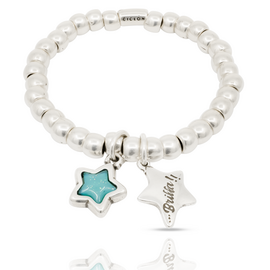 Женский браслет на руку серебряный с муранским стеклом Ciclon Estella