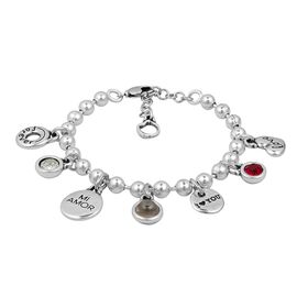 Серебряный браслет женский  с подвесками Ciclon Mi Amor