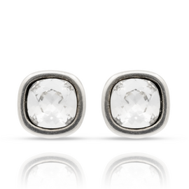 Серебряные серьги гвоздики с кристаллами Сваровски Ciclon Solitarios