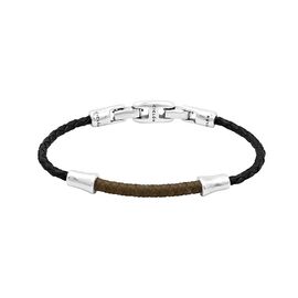 Кожаный браслет с серебряными вставками Ciclon Dekel, Размер (мм): 215