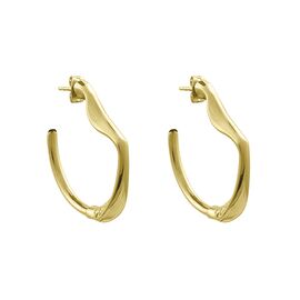 Золотые серьги кольца Ciclon Sol Y Luna