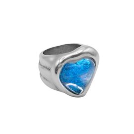 Серебряное кольцо женское с сердечком Ciclon Romance, Размер (мм): 17,2