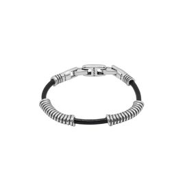 Кожаный браслет на руку с серебром Ciclon Man, Размер (мм): 190-195