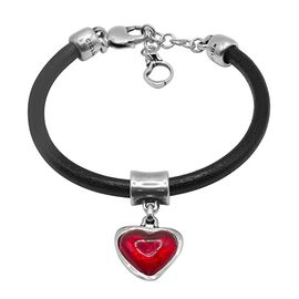 Кожаный браслет с сердечком Ciclon Pasion