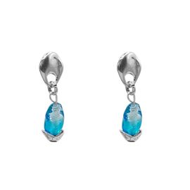 Серебряные серьги с муранским стеклом Ciclon Liquid