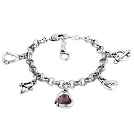 Серебряный браслет с сердечками Ciclon Cupido