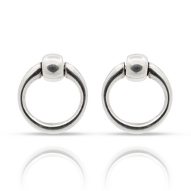 Серебряные серьги гвоздики Ciclon Enbocadura