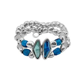 Серебряный браслет из бусин с муранским стеклом Ciclon Lipno