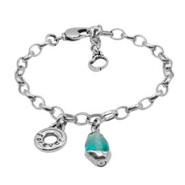 Серебряный браслет с подвеской и муранским стеклом Ciclon Liquid