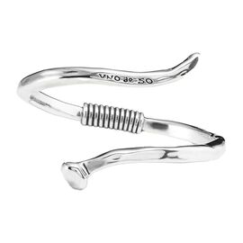 Серебряный браслет согнутый в спираль Гвоздь UNOde50 B12