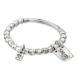 Серебряный браслет на руку из бусин Здоровый UNOde50 Healthy, Размер (мм): 155