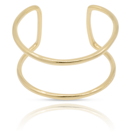 Золотой браслет женский открытый жесткий на руку UNOde50 Shortcut