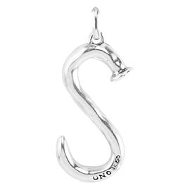 Серебряная подвеска на цепочку Буква S большая UNOde50