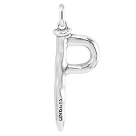 Серебряная подвеска на цепочку Буква P большая UNOde50