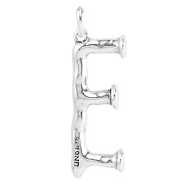 Серебряная подвеска на цепочку Буква E большая UNOde50