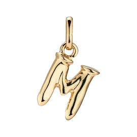 Золотая подвеска на цепочку Буква M малая UNOde50