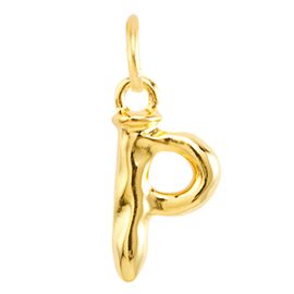 Золотая подвеска на цепочку Буква P малая UNOde50