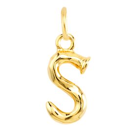 Золотая подвеска на цепочку Буква S малая UNOde50