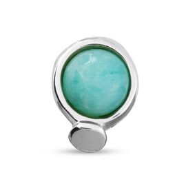 Серебряная моносерьга для пирсинга с натуральным камнем Вот это да! UNOde50 wOw!