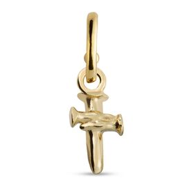 Золотая подвеска для пирсинга Крестик UNOde50 Take me to church