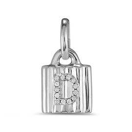 Серебряная подвеска Замок с буквой из кристаллов Сваровски UNOde50 Mypadlock D