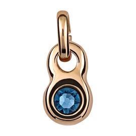 Золотая подвеска с кристаллом Сваровски UNOde50  La vie en bleu