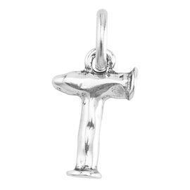 Серебряная подвеска на цепочку Буква T малая UNOde50