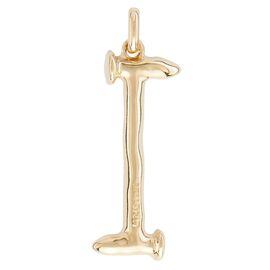 Золотая подвеска на цепочку Буква I большая UNOde50