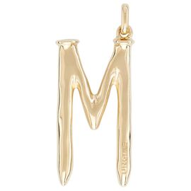 Золотая подвеска на цепочку Буква M большая UNOde50