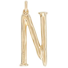 Золотая подвеска на цепочку Буква N большая UNOde50