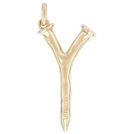 Золотая подвеска на цепочку Буква Y большая UNOde50