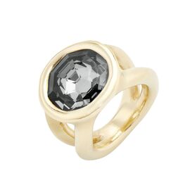 Золотое кольцо женское с кристаллом Сваровски UNOde50 On My Own, Размер (мм): 17,3-17,7