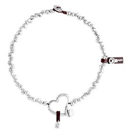 Серебряное ожерелье с сердцем в виде изогнутого гвоздя Искренность UNOde50 Heartfelt