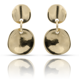 Золотые серьги висячие Чешуйки UNOde50 Scales