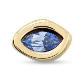 Золотая моносерьга для пирсинга с кристаллом Сваровски Сияние UNOde50 Leaky