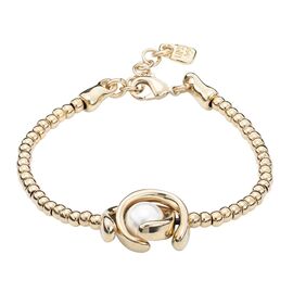 Золотой браслет женский с жемчужиной в центре UNOde50 Little moon