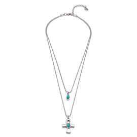 Серебряное колье двойное с муранским стеклом UNOde50 Beliefs