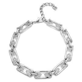 Женское ожерелье серебряное на шею с крупными звеньями в топазах UNOde50 Stand out Topaz