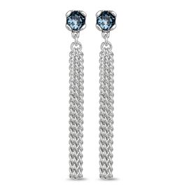 Серебряные серьги женские с кристаллами Сваровски UNOde50 Electric