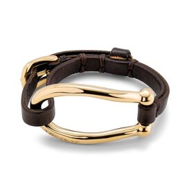 Кожаный браслет женский с золотом UNOde50 Bruh