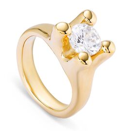 Золотое кольцо с цирконием UNOde50 Anima, Размер (мм): 16,3-16,7