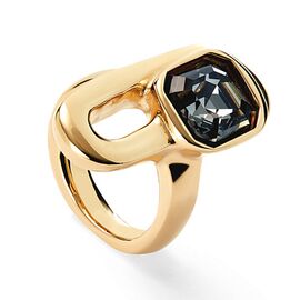 Золотое кольцо с кристаллом Сваровски UNOde50 Ser Expresiva, Размер (мм): 16,3-16,7