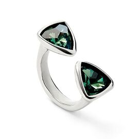 Серебряное кольцо с кристаллами Сваровски UNOde50 Ser Camaleonica, Размер (мм): 18,3-18,7