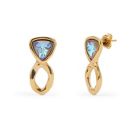 Золотые серьги с кристаллами Сваровски UNOde50 Ser Camaleonica