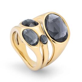 Золотое кольцо женское с кристаллами Сваровски UNOde50 Sunshine, Размер (мм): 17,3-17,7