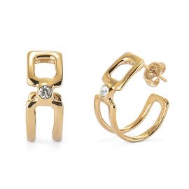 Золотые серьги женские с топазом UNOde50 Ser Indomable