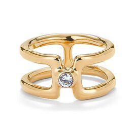 Золотое кольцо женское с топазом UNOde50 Ser Indomable, Размер (мм): 17,3-17,7