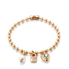 Золотой браслет с кристаллом Сваровски и жемчугом UNOde50 Ser Unico