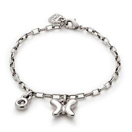 Серебряный браслет женский с подвеской и кристаллом Сваровски UNOde50 Ser Unico, Размер (мм): 155