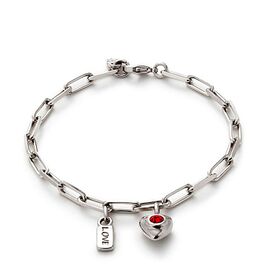 Серебряный браслет с кристаллом Сваровски UNOde50 Ser Unico, Размер (мм): 165